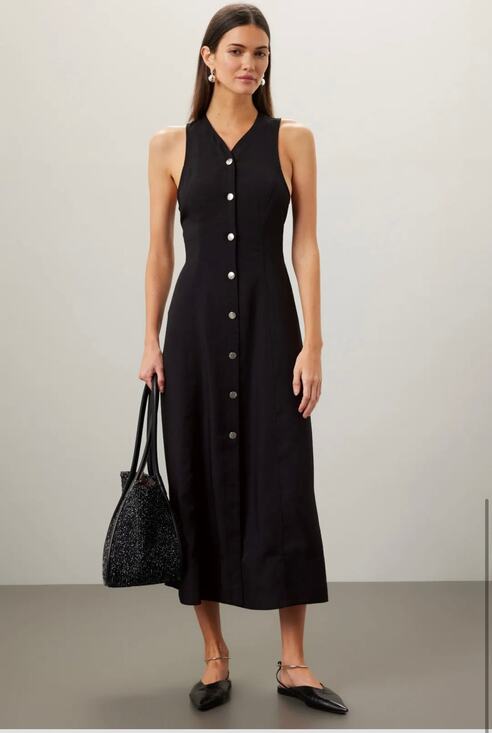 Proenza Schouler White Label Dresses & Skirts - Proenza Schouler White Label Rumbled Button Front black Dress size 8
